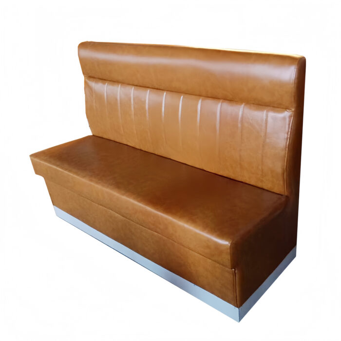 Booth 16 Classic Brown Leather Booth