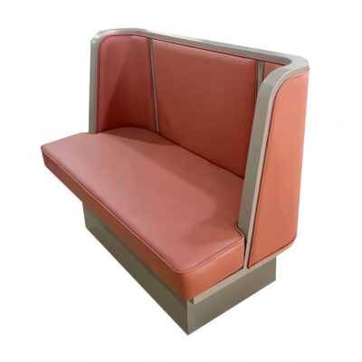 BOOTH- (22) Booth 22 Contemporary Red Casual Booth