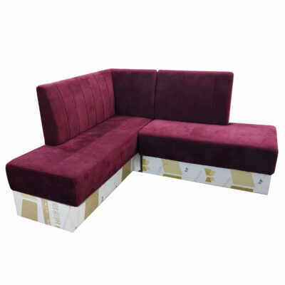 Booth 28 Luxury L-Shaped Purple Corner Booth