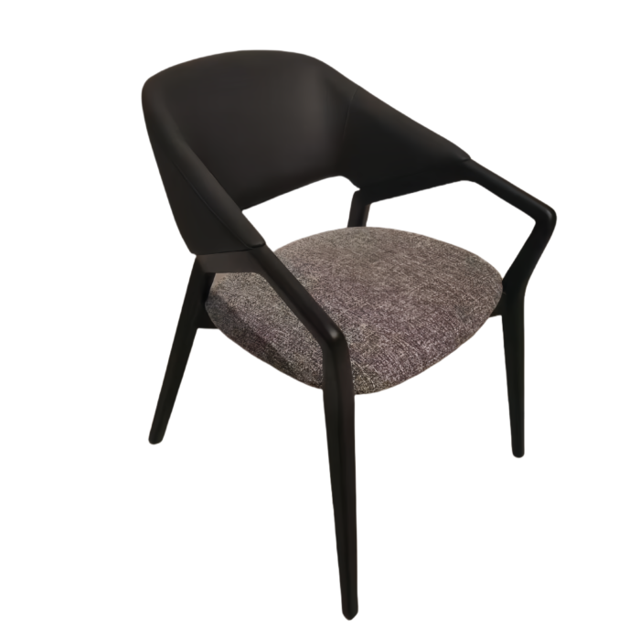 Modern Curved Back Fabric Chair
