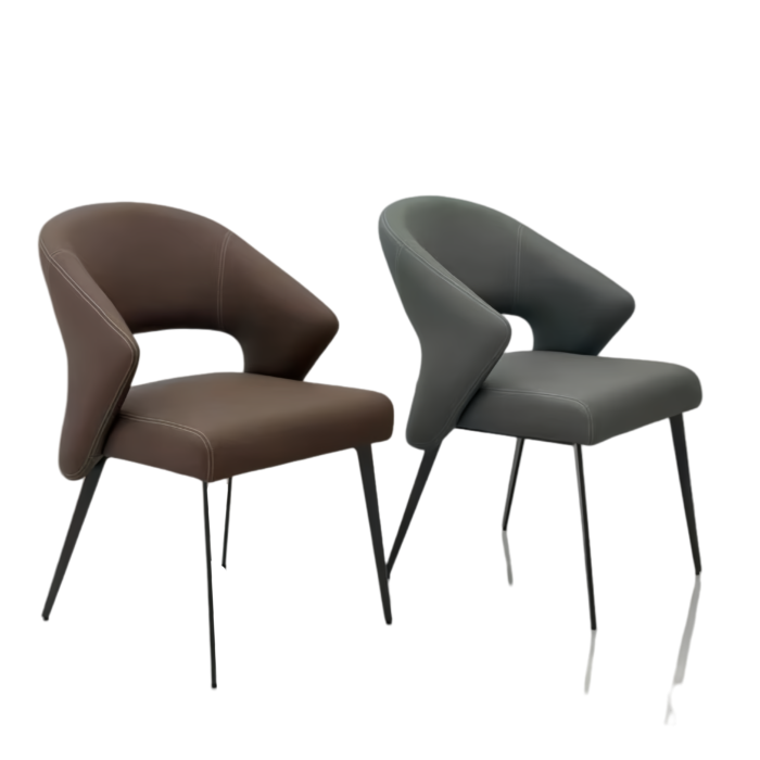 Modern Two-Seater Dining Chair Set
