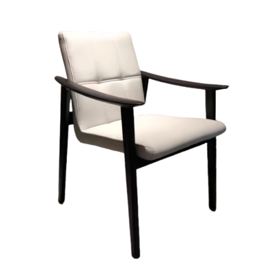 CY- (28) Minimalist Solid Wood Armchair with White Cushion