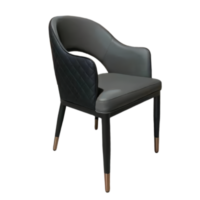 CY- (8) Modern Curved Back Upholstered Dining Chair