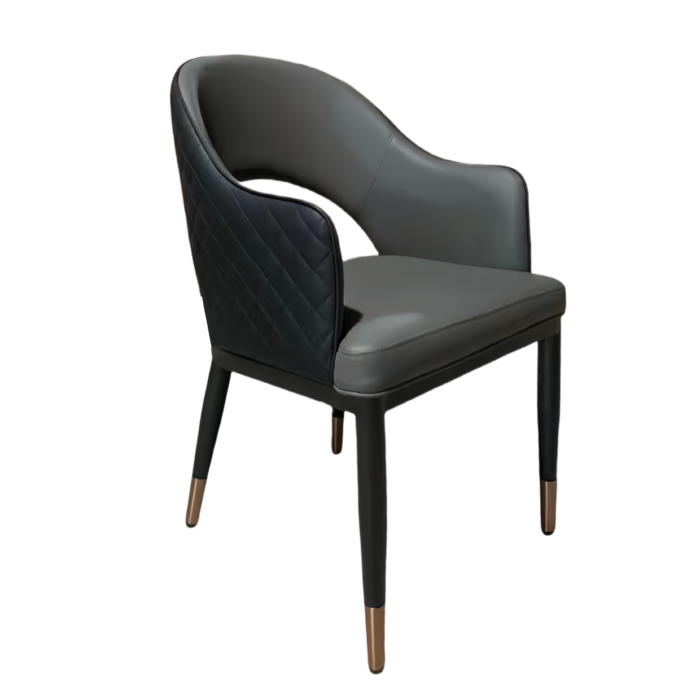 Modern Curved Back Upholstered Dining Chair