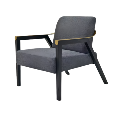 CY- (9) Contemporary Accent Chair with Gold Accent