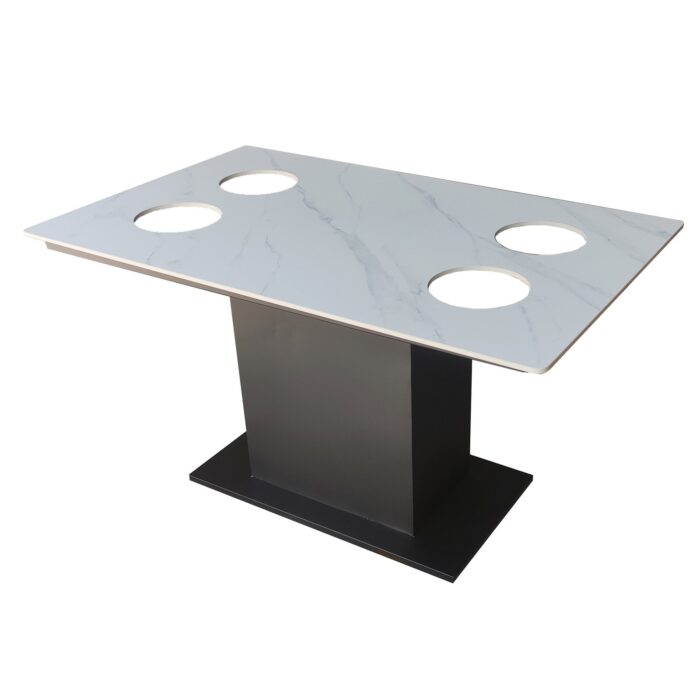 CZ-2 Marble Top Table with Cutouts
