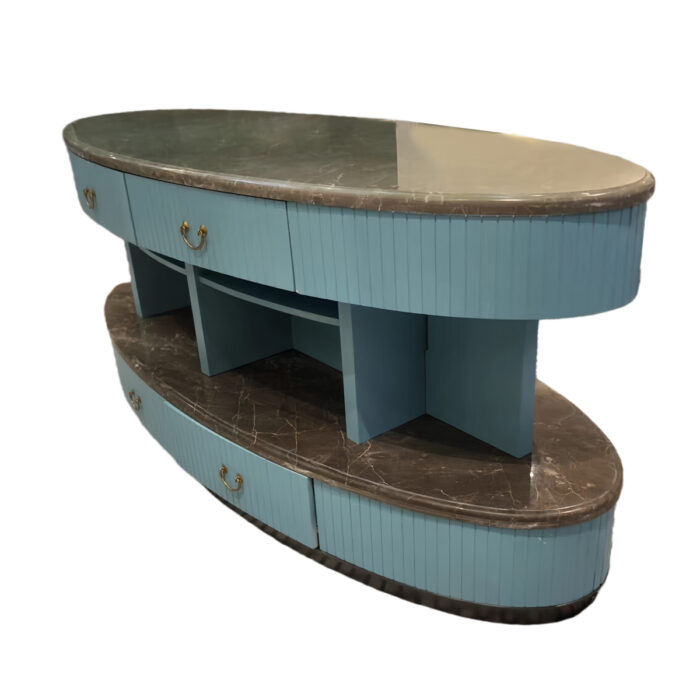 Cabinet 14 Oval Double-Layer Luxury Sideboard