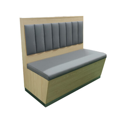 BH-002 Vertical Channel Wooden Base Restaurant Booth Seating