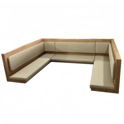 BH-007 L-Shaped Upholstered Restaurant Booth Seating