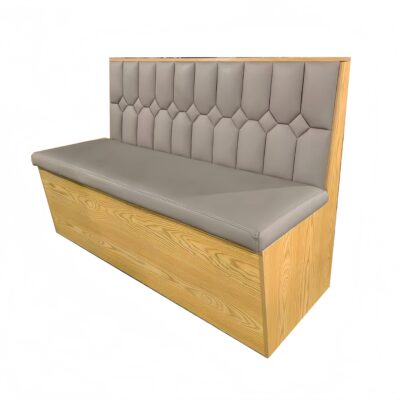 BH-013 Button Tufted Wooden Base Restaurant Booth Seating