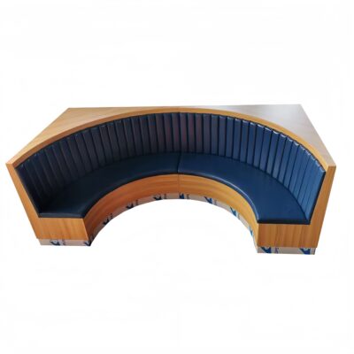 BH-015 Curved U-Shaped Vertical Channel Restaurant Booth Seating