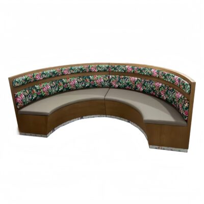 BH-019 Curved Decorative Back Restaurant Booth Seating