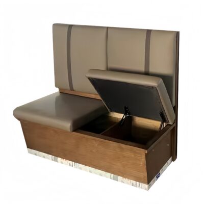 BH-025 Storage Base Panel Back Restaurant Booth Seating
