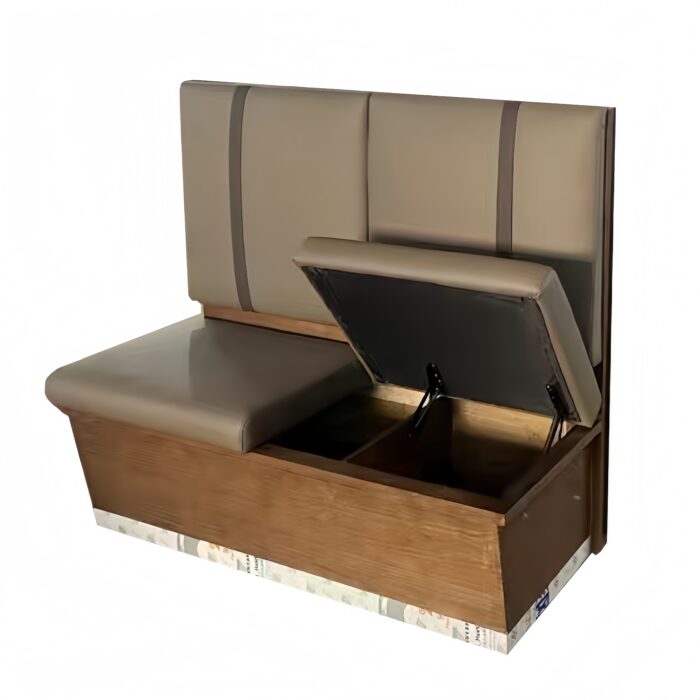 BH-025 Storage Base Panel Back Restaurant Booth Seating