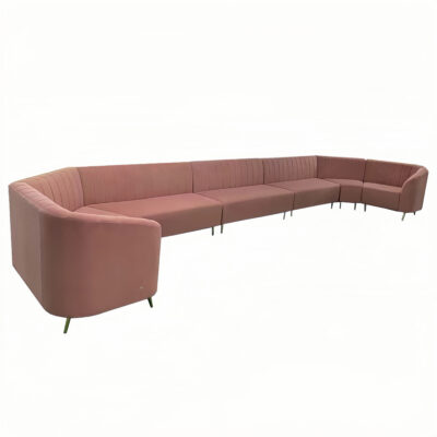 BH-027 BH-027 Curved Upholstered Restaurant Booth Seating