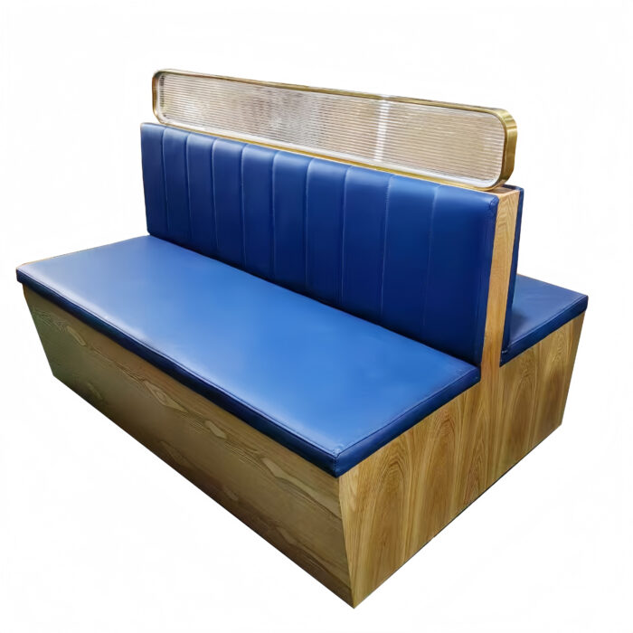 BH-029 BH-029 Vertical Channel Wooden Base Restaurant Booth Seating
