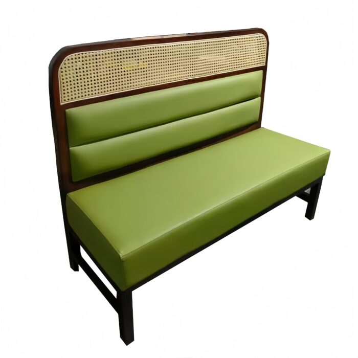 BH-035 Horizontal Channel Decorative Back Restaurant Booth Seating