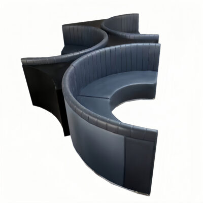 BH-042 Curved U-Shaped Vertical Channel Restaurant Booth Seating