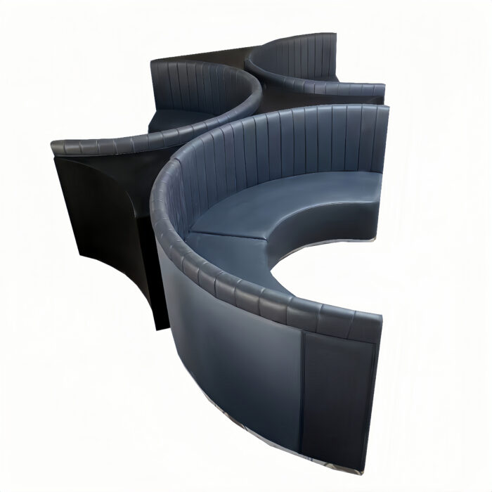 BH-042 BH-042 Curved U-Shaped Vertical Channel Restaurant Booth Seating