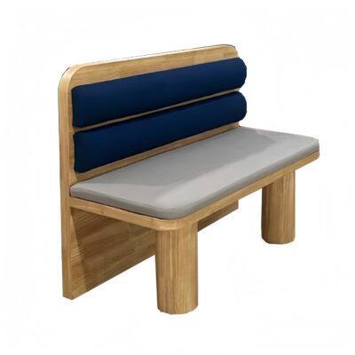 BH-046 BH-046 Horizontal Channel Wooden Base Restaurant Booth Seating