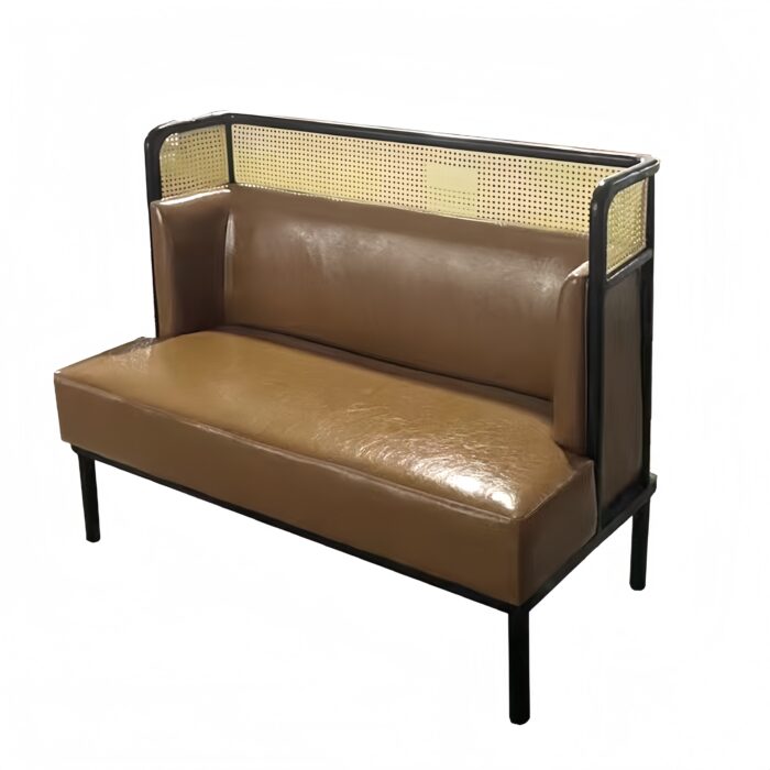 BH-058 Metal Frame Decorative Back Restaurant Booth Seating