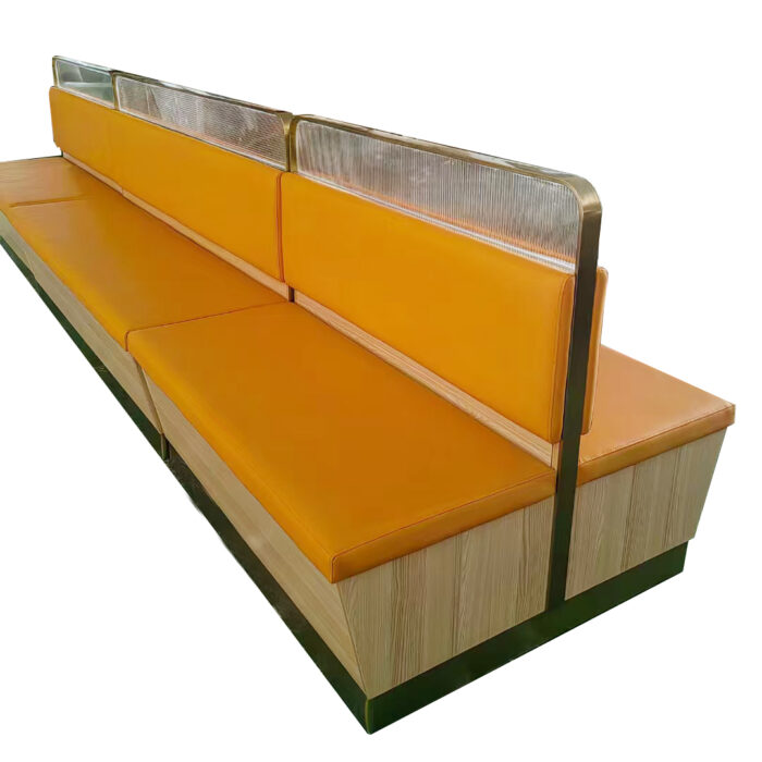 BH-062 Metal Trim Double-Sided Restaurant Booth Seating