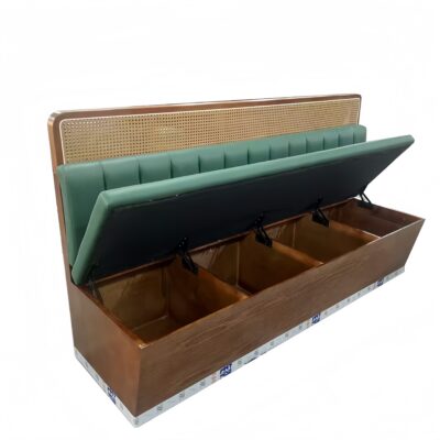 BH-067 Storage Base Vertical Channel Restaurant Booth Seating