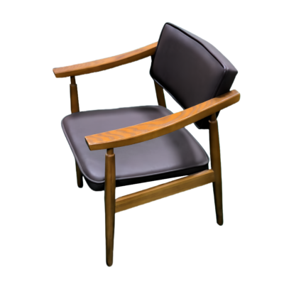 CY-100 Wooden Armrest Upholstered Restaurant Dining Chair