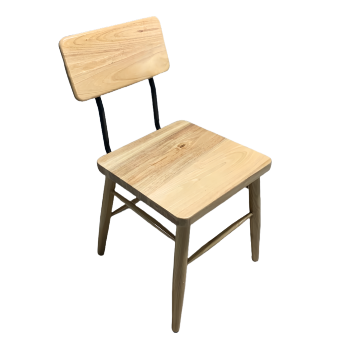 CY-82 Wooden Seat Metal Frame Restaurant Dining Chair