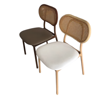 CY (86) CY-86 Rattan Back Upholstered Restaurant Dining Chair