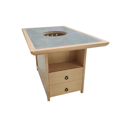 CZ (39A) CZ-39A Round Cutout Storage Base Restaurant Dining Table