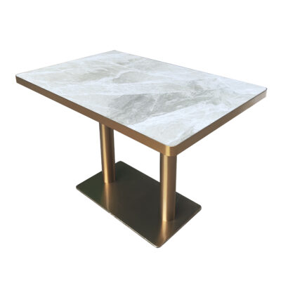 CZ-40 Stone-Look Top Metal Base Restaurant Dining Table