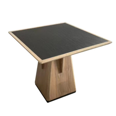 CZ (43) CZ-43 Square Top Wooden Base Restaurant Dining Table