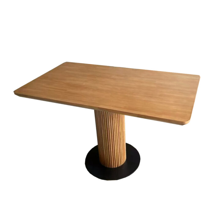 CZ-44 Wood Finish Pedestal Restaurant Dining Table