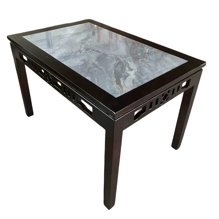 TB-124 Stone-Look Top Storage Frame Restaurant Dining Table