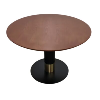 TB-137 Round Wood-Finish Pedestal Restaurant Dining Table
