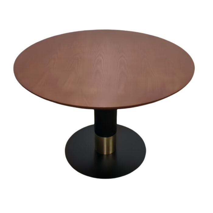 TB-137 Round Wood-Finish Pedestal Restaurant Dining Table