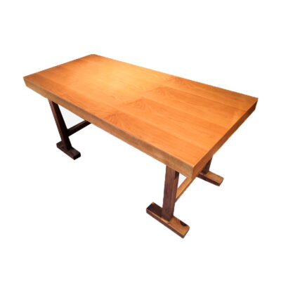 TB-160 Rectangular Wood-Finish Trestle Restaurant Dining Table